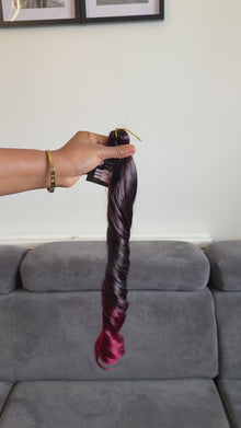 French Curls -T1B/BUG- Berry Ombré