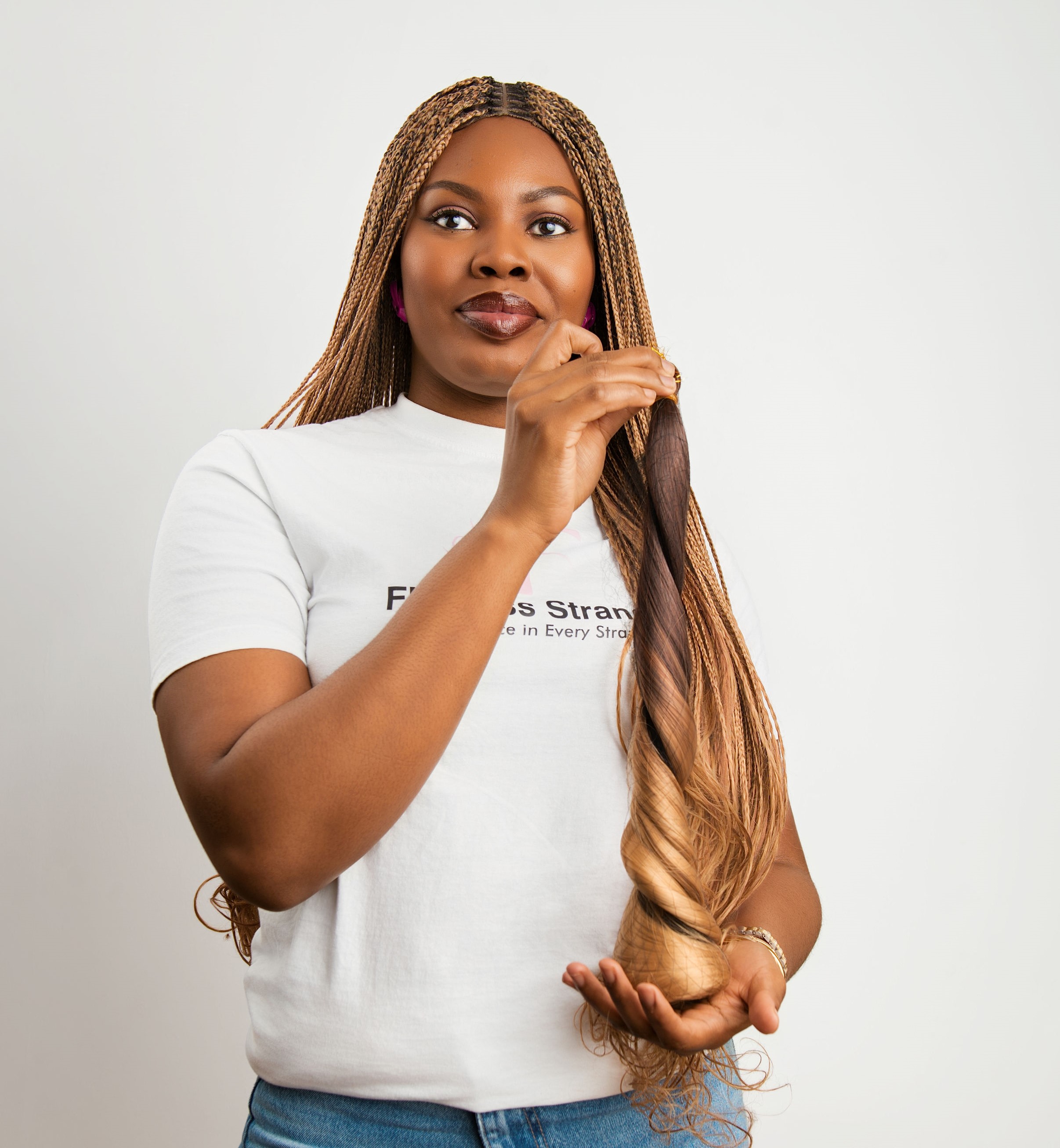 Beautiful model with luxurious curly hair
